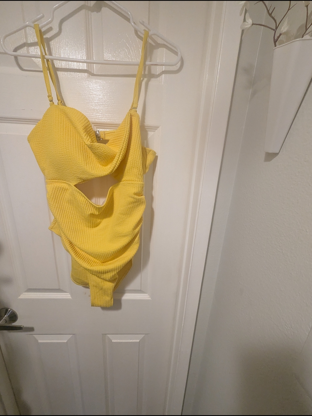 Yellow Cutout One-Piece Swimsuit
